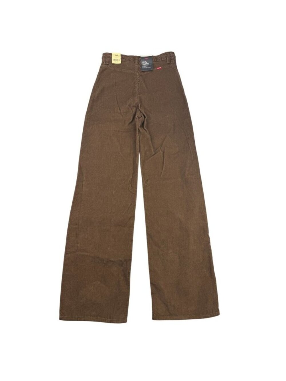 Levi's Ribcage Braided Wide Leg Corduroy Jeans Carafe Brown - Picture 4 of 9